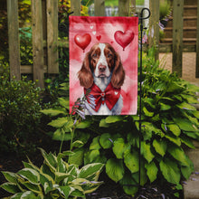 Load image into Gallery viewer, Welsh Springer Spaniel Valentine’s Day Garden Flag – Dog-Themed Heart Yard Decor