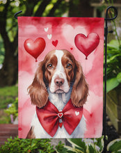 Load image into Gallery viewer, Welsh Springer Spaniel Valentine’s Day Garden Flag – Dog-Themed Heart Yard Decor