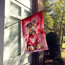 Load image into Gallery viewer, Welsh Terrier My Valentine House Flag