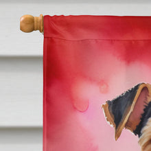 Load image into Gallery viewer, Welsh Terrier My Valentine House Flag