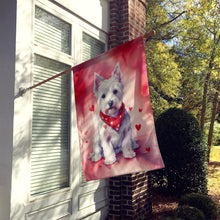 Load image into Gallery viewer, Westie My Valentine House Flag
