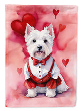Load image into Gallery viewer, Westie My Valentine House Flag