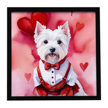 Load image into Gallery viewer, Westie My Valentine Framed Metal Print