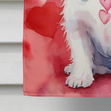 Load image into Gallery viewer, Westie My Valentine House Flag
