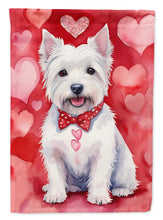 Load image into Gallery viewer, Westie Valentine’s Day Garden Flag – Dog-Themed Heart Yard Decor