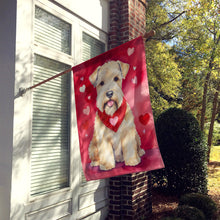Load image into Gallery viewer, Wheaten Terrier My Valentine House Flag