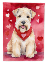 Load image into Gallery viewer, Wheaten Terrier Valentine’s Day Garden Flag – Dog-Themed Heart Yard Decor