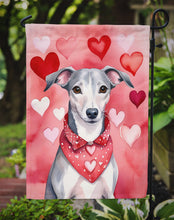 Load image into Gallery viewer, Whippet Valentine’s Day Garden Flag – Dog-Themed Heart Yard Decor