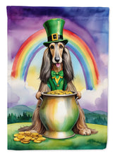 Load image into Gallery viewer, Afghan Hound St Patrick's Day House Flag