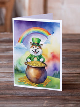 Load image into Gallery viewer, Akita St Patrick's Day Greeting Cards - Blank Note Cards – 8-Pack of Artist-Designed Cards with Envelopes