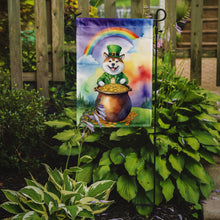 Load image into Gallery viewer, Akita St. Patrick’s Day Garden Flag – Dog with Pot of Gold &amp; Rainbow Yard Decor