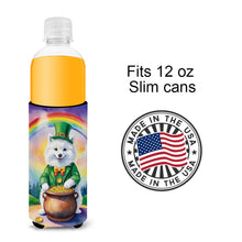 Load image into Gallery viewer, American Eskimo St Patrick's Day Slim Can Huggers – Fun, Functional Drink Coolers for Every Occasion