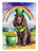 Load image into Gallery viewer, American Water Spaniel St Patrick's Day House Flag