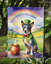 Load image into Gallery viewer, Australian Cattle Dog St. Patrick’s Day Garden Flag – Dog with Pot of Gold &amp; Rainbow Yard Decor