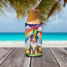Load image into Gallery viewer, Australian Shepherd St Patrick's Day Slim Can Huggers – Fun, Functional Drink Coolers for Every Occasion