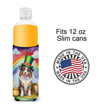 Load image into Gallery viewer, Australian Shepherd St Patrick's Day Slim Can Huggers – Fun, Functional Drink Coolers for Every Occasion