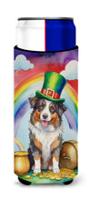 Load image into Gallery viewer, Australian Shepherd St Patrick's Day Slim Can Huggers – Fun, Functional Drink Coolers for Every Occasion