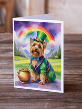 Load image into Gallery viewer, Australian Terrier St Patrick's Day Greeting Cards - Blank Note Cards – 8-Pack of Artist-Designed Cards with Envelopes