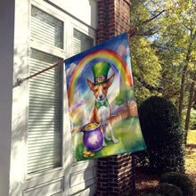Load image into Gallery viewer, Basenji St Patrick's Day House Flag