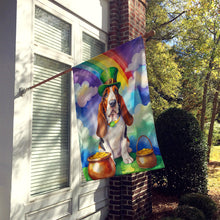 Load image into Gallery viewer, Basset Hound St Patrick's Day House Flag
