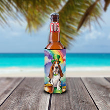 Load image into Gallery viewer, Basset Hound St Patrick's Day Slim Can Huggers – Fun, Functional Drink Coolers for Every Occasion