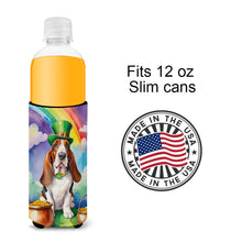 Load image into Gallery viewer, Basset Hound St Patrick's Day Slim Can Huggers – Fun, Functional Drink Coolers for Every Occasion