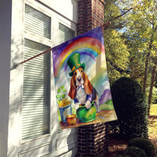 Load image into Gallery viewer, Basset Hound St Patrick's Day House Flag
