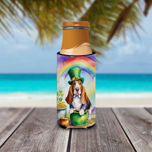 Load image into Gallery viewer, Basset Hound St Patrick's Day Slim Can Huggers – Fun, Functional Drink Coolers for Every Occasion