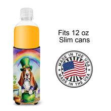 Load image into Gallery viewer, Basset Hound St Patrick's Day Slim Can Huggers – Fun, Functional Drink Coolers for Every Occasion