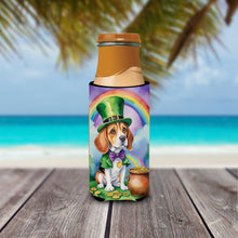 Load image into Gallery viewer, Beagle St Patrick's Day Slim Can Huggers – Fun, Functional Drink Coolers for Every Occasion
