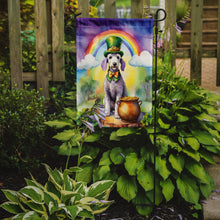 Load image into Gallery viewer, Bedlington Terrier St. Patrick’s Day Garden Flag – Dog with Pot of Gold &amp; Rainbow Yard Decor