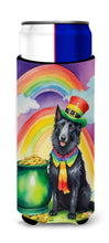 Load image into Gallery viewer, Belgian Sheepdog St Patrick's Day Slim Can Huggers – Fun, Functional Drink Coolers for Every Occasion