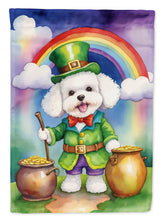 Load image into Gallery viewer, Bichon Frise St Patrick's Day House Flag
