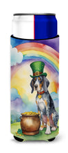 Load image into Gallery viewer, Bluetick Coonhound St Patrick's Day Slim Can Huggers – Fun, Functional Drink Coolers for Every Occasion