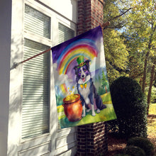 Load image into Gallery viewer, Border Collie St Patrick's Day House Flag