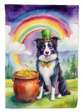 Load image into Gallery viewer, Border Collie St Patrick's Day House Flag