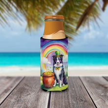 Load image into Gallery viewer, Border Collie St Patrick's Day Slim Can Huggers – Fun, Functional Drink Coolers for Every Occasion