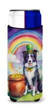 Load image into Gallery viewer, Border Collie St Patrick's Day Slim Can Huggers – Fun, Functional Drink Coolers for Every Occasion