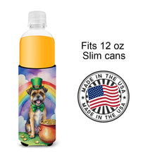 Load image into Gallery viewer, Border Terrier St Patrick's Day Slim Can Huggers – Fun, Functional Drink Coolers for Every Occasion