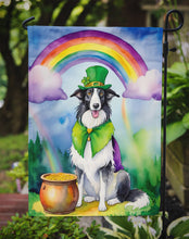 Load image into Gallery viewer, Borzoi St. Patrick’s Day Garden Flag – Dog with Pot of Gold &amp; Rainbow Yard Decor