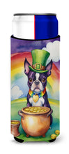 Load image into Gallery viewer, Boston Terrier St Patrick's Day Slim Can Huggers – Fun, Functional Drink Coolers for Every Occasion