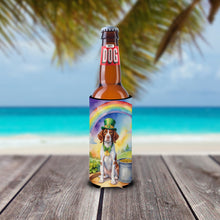 Load image into Gallery viewer, Brittany Spaniel St Patrick's Day Slim Can Huggers – Fun, Functional Drink Coolers for Every Occasion