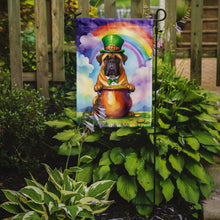 Load image into Gallery viewer, Bullmastiff St. Patrick’s Day Garden Flag – Dog with Pot of Gold &amp; Rainbow Yard Decor