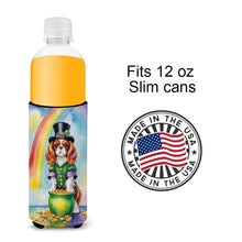 Load image into Gallery viewer, Cavalier Spaniel St Patrick's Day Slim Can Huggers – Fun, Functional Drink Coolers for Every Occasion