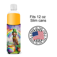 Load image into Gallery viewer, Chesapeake Bay Retriever St Patrick's Day Slim Can Huggers – Fun, Functional Drink Coolers for Every Occasion