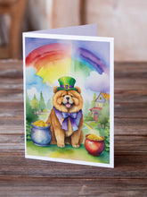 Load image into Gallery viewer, Chow Chow St Patrick's Day Greeting Cards - Blank Note Cards – 8-Pack of Artist-Designed Cards with Envelopes