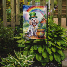 Load image into Gallery viewer, Clumber Spaniel St. Patrick’s Day Garden Flag – Dog with Pot of Gold &amp; Rainbow Yard Decor