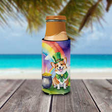 Load image into Gallery viewer, Corgi St Patrick's Day Slim Can Huggers – Fun, Functional Drink Coolers for Every Occasion