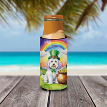 Load image into Gallery viewer, Coton de Tulear St Patrick's Day Slim Can Huggers – Fun, Functional Drink Coolers for Every Occasion