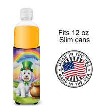 Load image into Gallery viewer, Coton de Tulear St Patrick's Day Slim Can Huggers – Fun, Functional Drink Coolers for Every Occasion